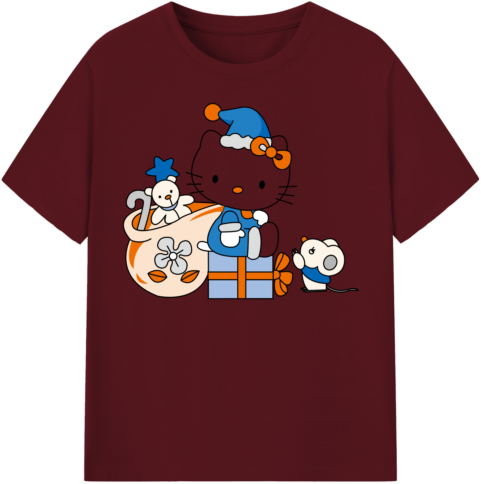 （画像用） Hello Kitty ハローキティ 綿100％半袖Tシャツ（フロントプリント）